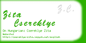 zita csereklye business card